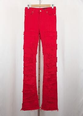 Rockstar Original Jeans Red RSW 205 Stacked Flare Denim Zariyah Women's L